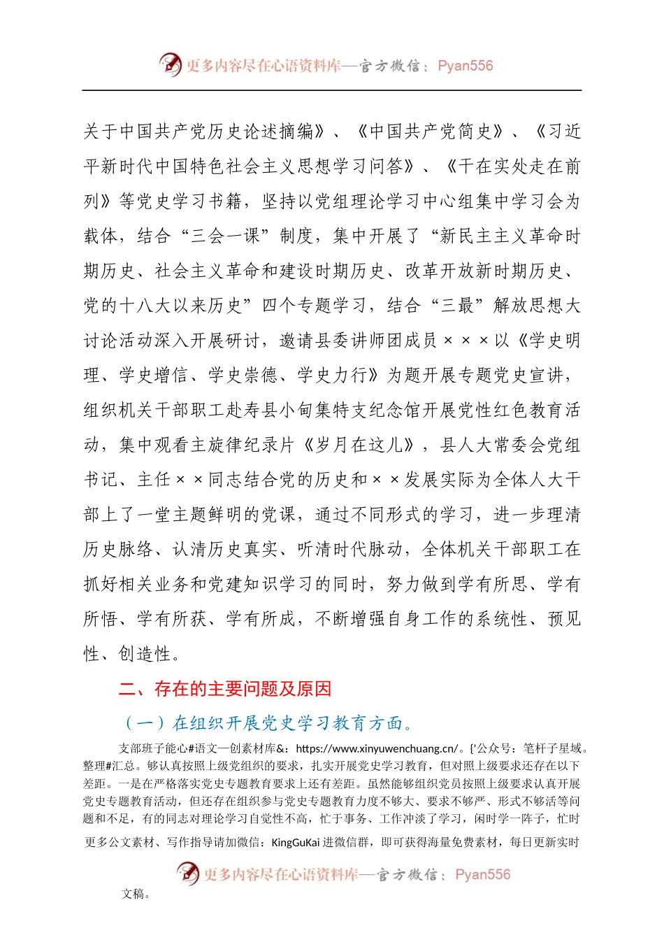人大机关支部党史学习教育专题组织生活会班子对照检查.docx_第2页