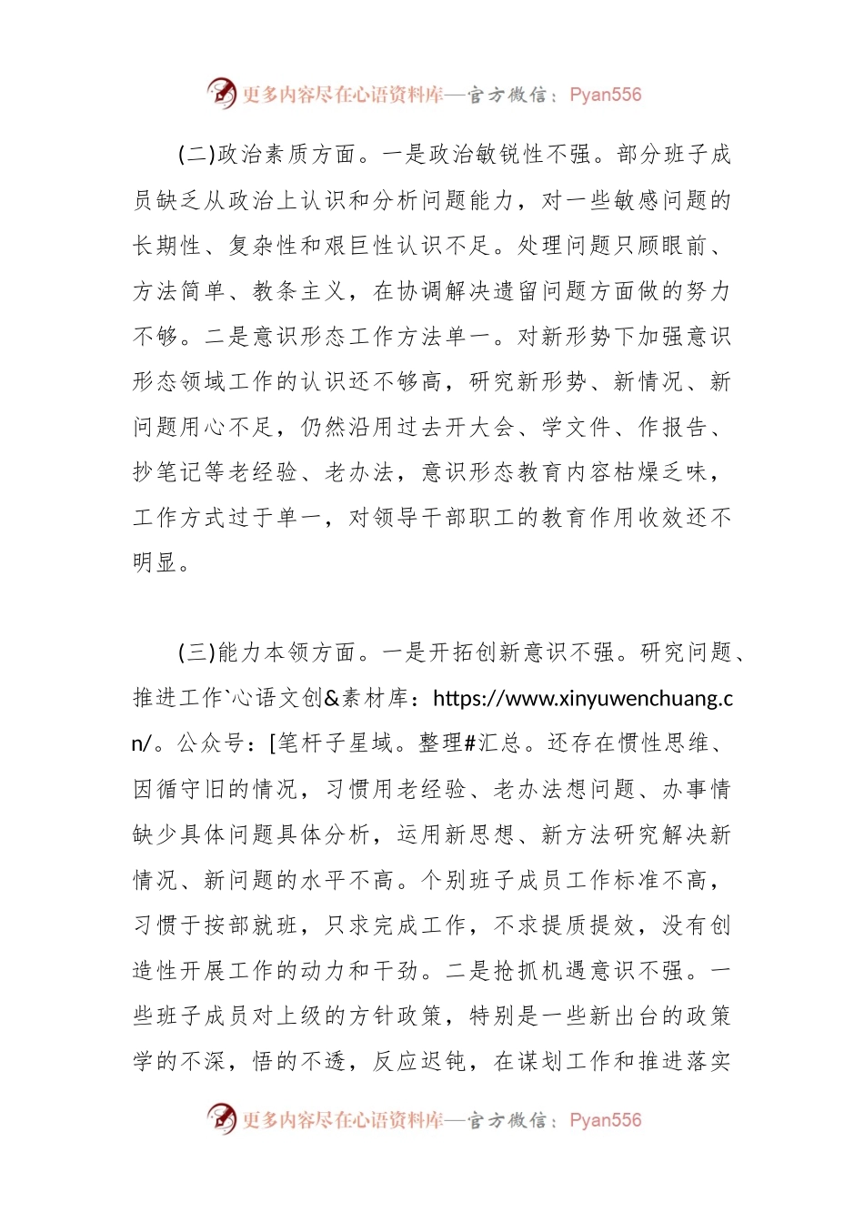 主题教育民主生活会班子对照检查材料（3）.docx_第2页