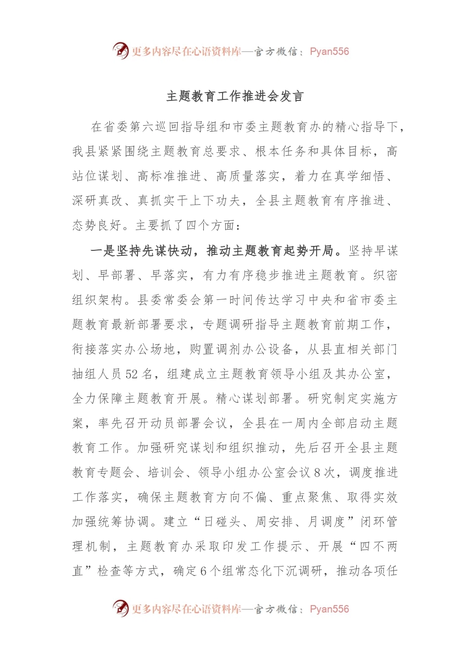主题教育工作推进会发言.docx_第1页