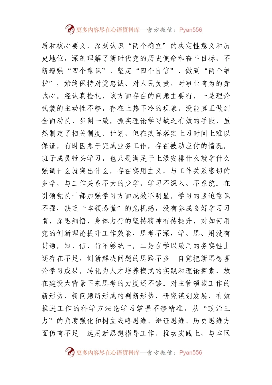 主要领导学习贯彻2023年主题教育专题民主生活会对照检查发言提纲.docx_第2页