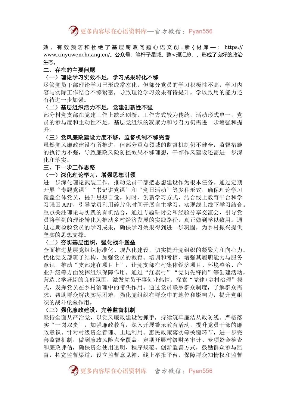 乡镇党委书记 2024 年抓党建工作述职报告.docx_第2页