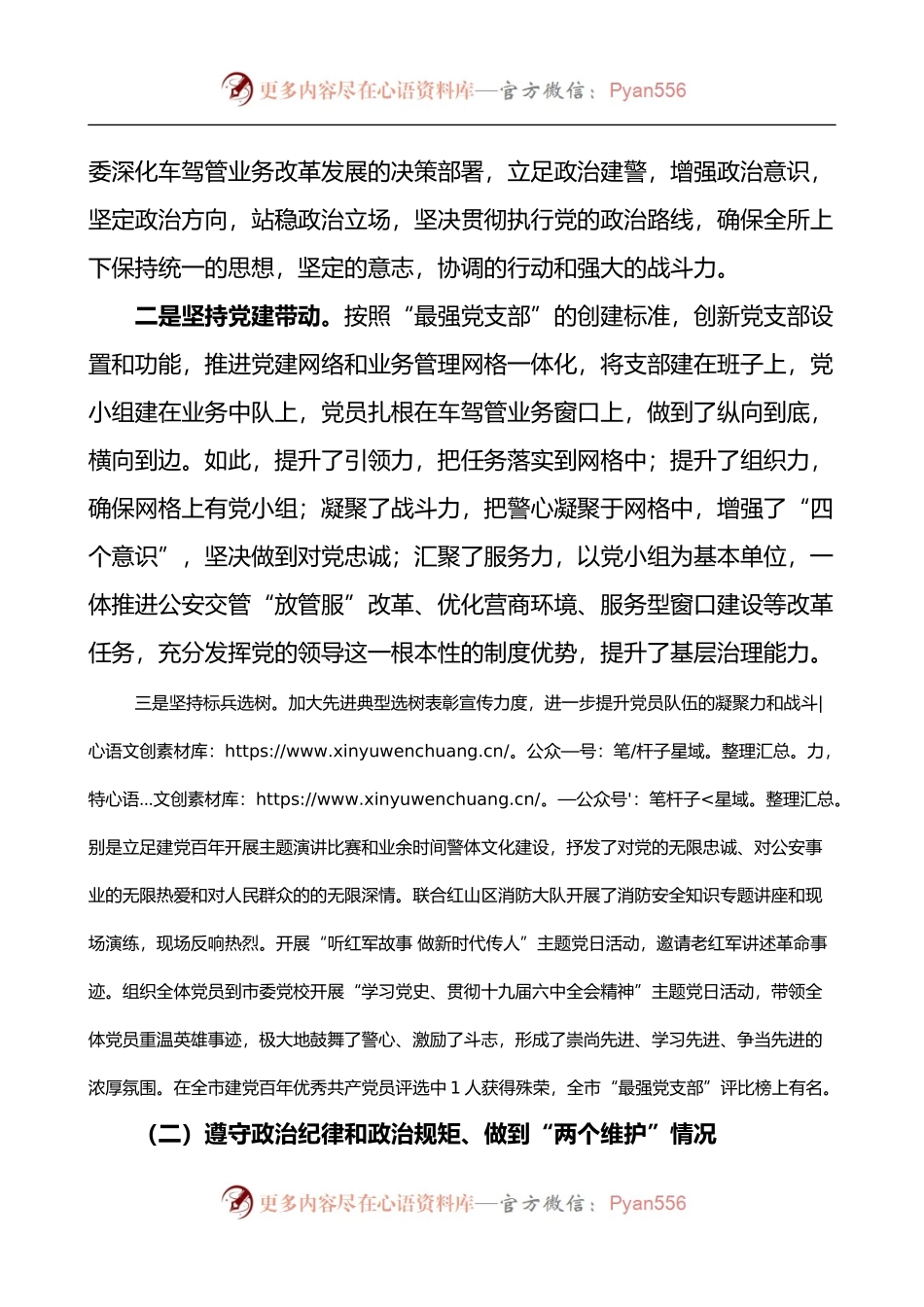 交管支队车管所交警系统专项政治督察工作汇报.docx_第2页