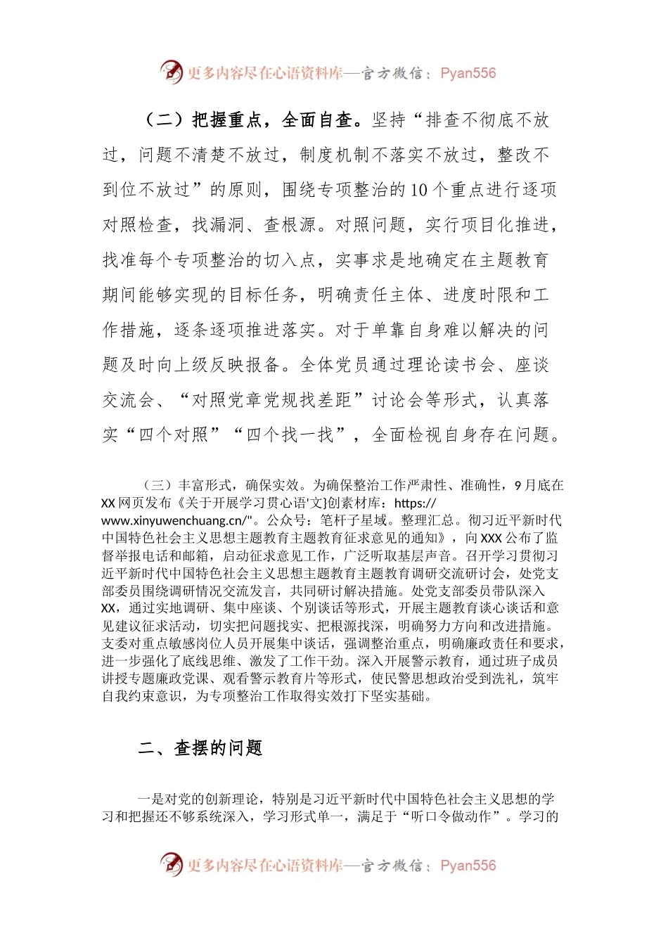 主题教育专项整治情况的报告.docx_第2页