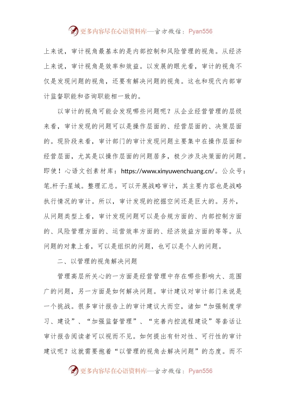 以审计的视角发现问题，以管理的视角解决问题.docx_第2页