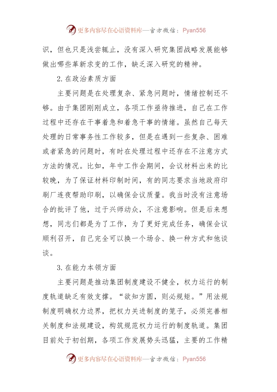 主题教育专题民主生活会个人发言稿提纲（集团党委副书记、总经理）.docx_第2页