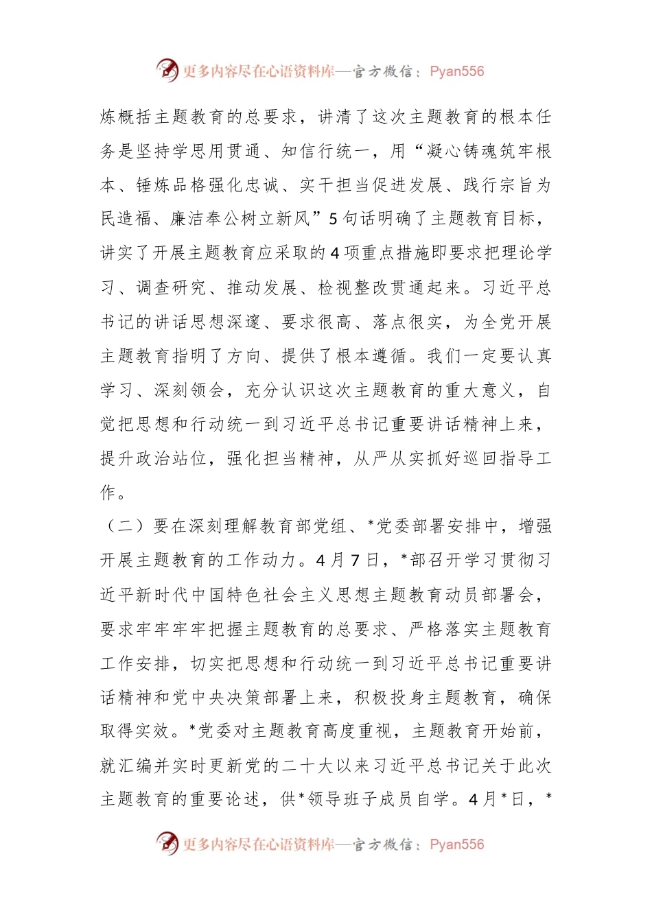 主题教育巡回指导组在学习贯彻党内主题教育指导组培训会议上的讲话.docx_第2页