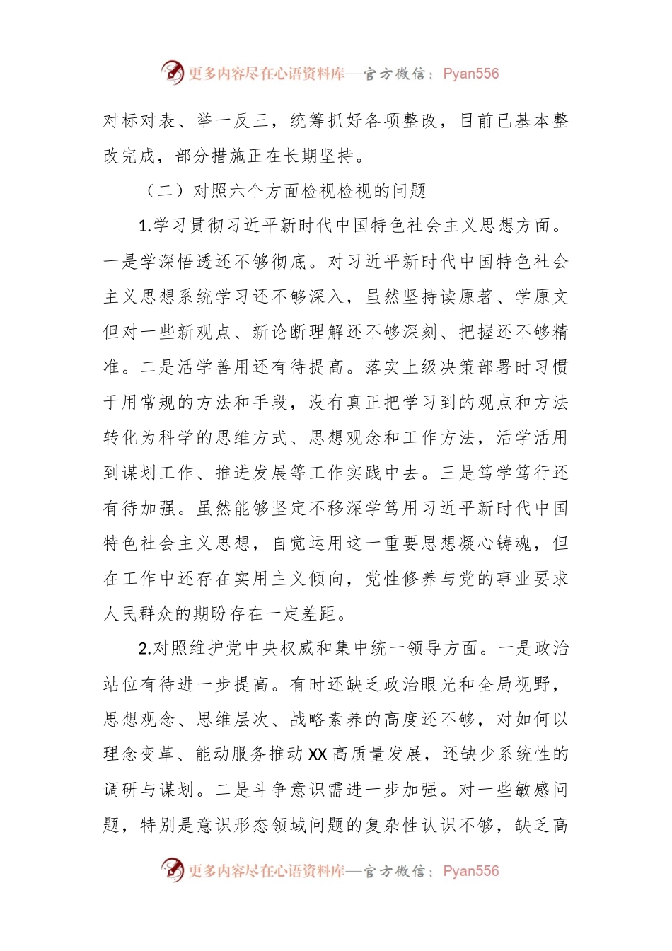 乡镇主要领导2023年第二批主题教育专题民主生活会对照检查材料（六个方面）.docx_第2页