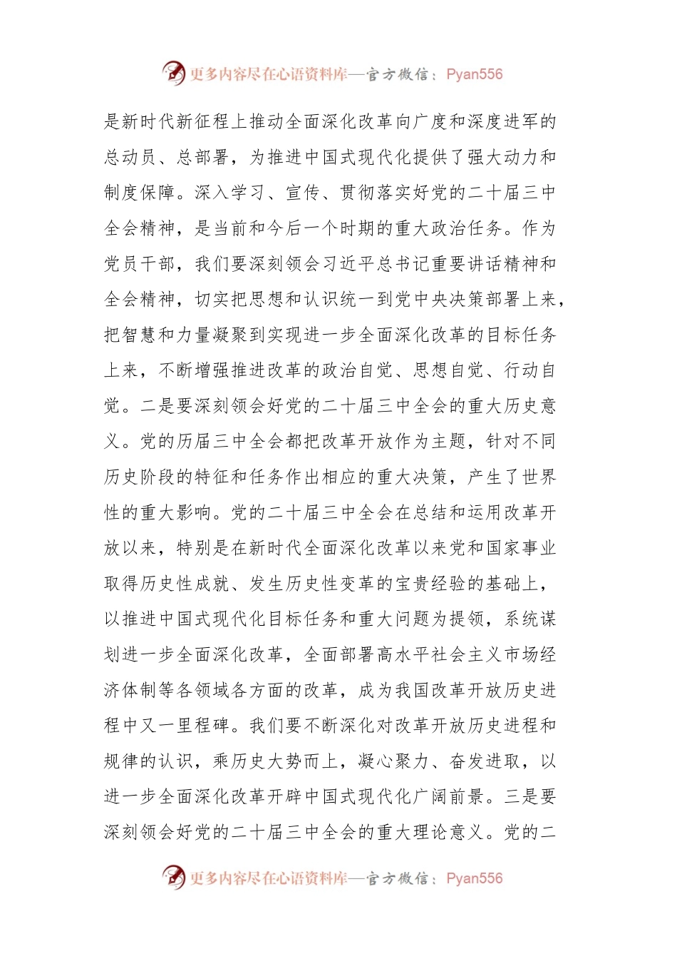交流发言：深学细研强思想主动作为抓落实切实推动党的二十届三中全会精神落地见效.docx_第2页