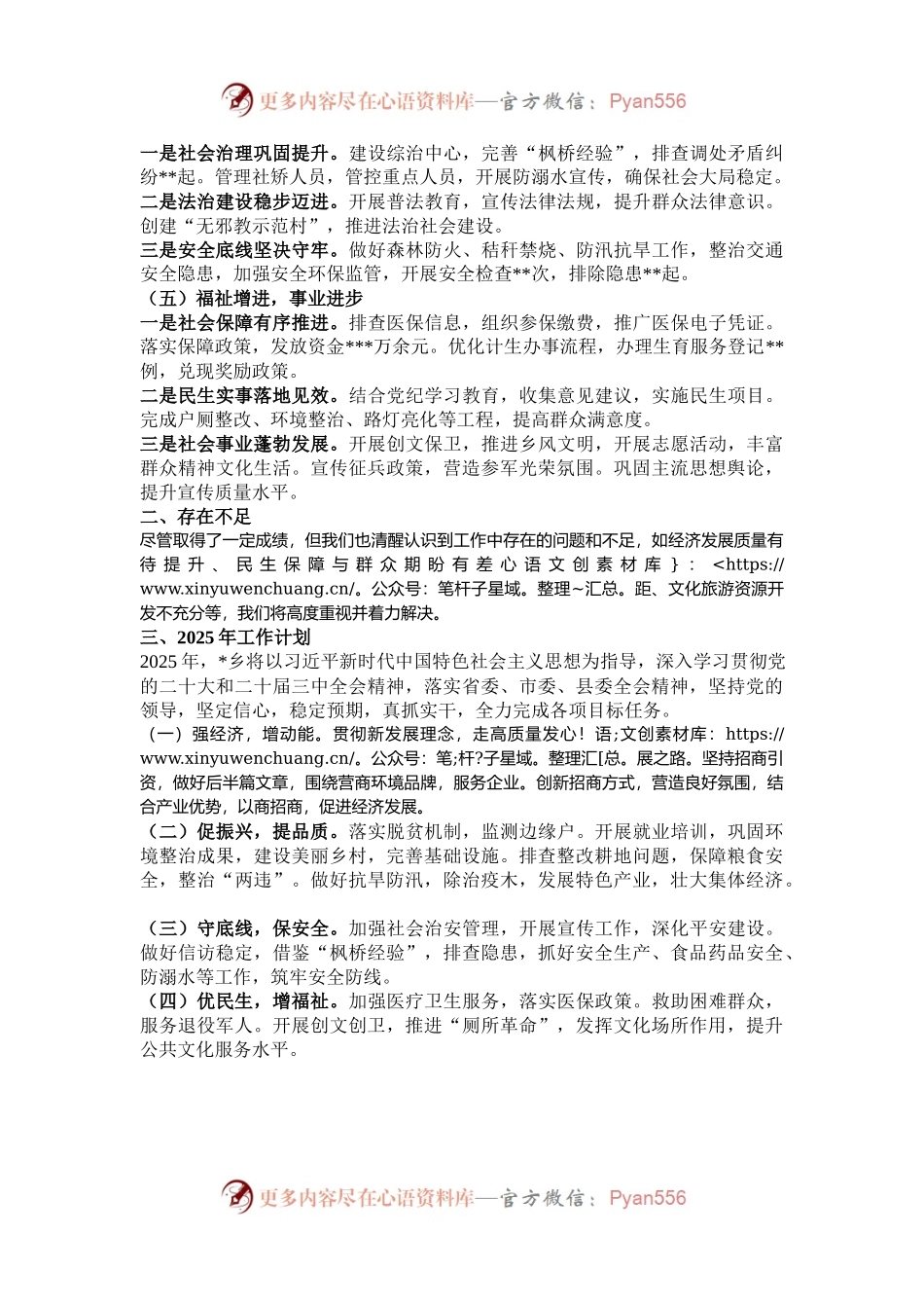 乡镇2024年工作总结和2025年工作计划.docx_第2页