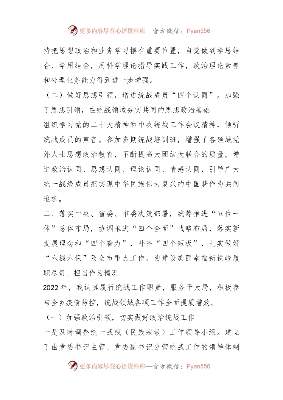乡镇统战委员2022年述职述廉报告.docx_第2页