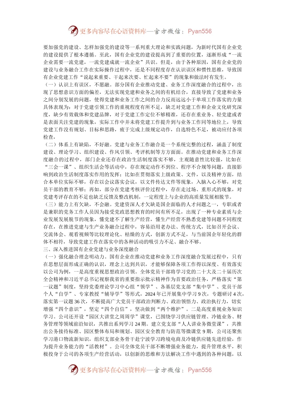 专题党课：国有企业党建与业务深度融合的实践路径.docx_第2页