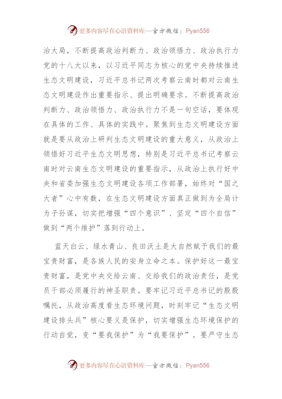 中心组发言材料：坚决扛起生态文明建设政治责任争当乡村振兴开新局排头兵.docx_第2页
