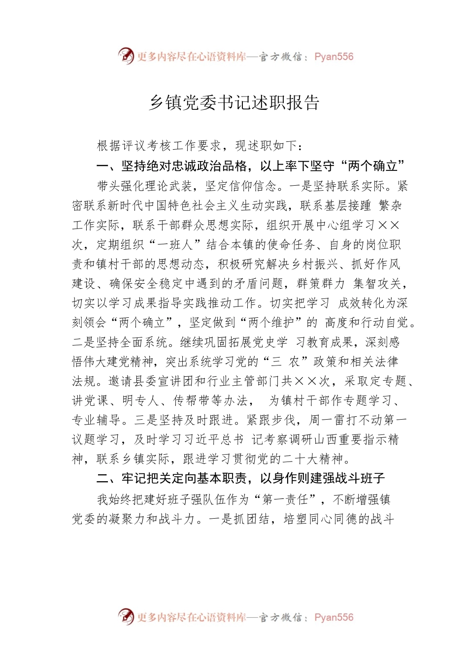 乡镇党委书记述职报告.docx_第1页