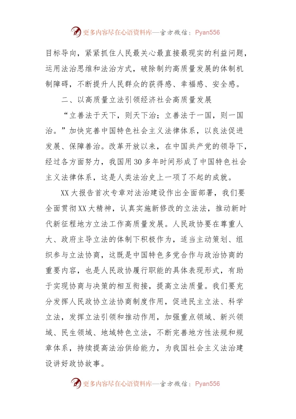 主题教育研讨发言稿：市政协党外副主席法治思想发言稿.docx_第2页
