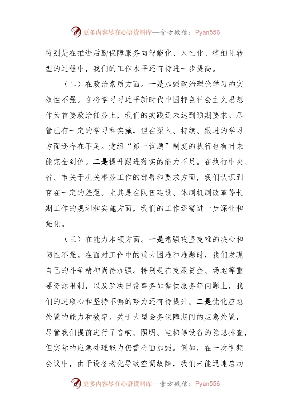 主题教育民主生活会班子对照检查材料（二）.docx_第2页