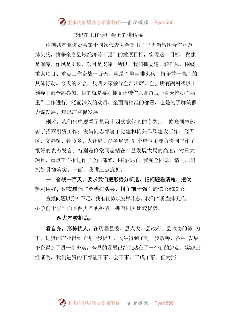 书记在工作促进会上的讲话稿.docx_第1页