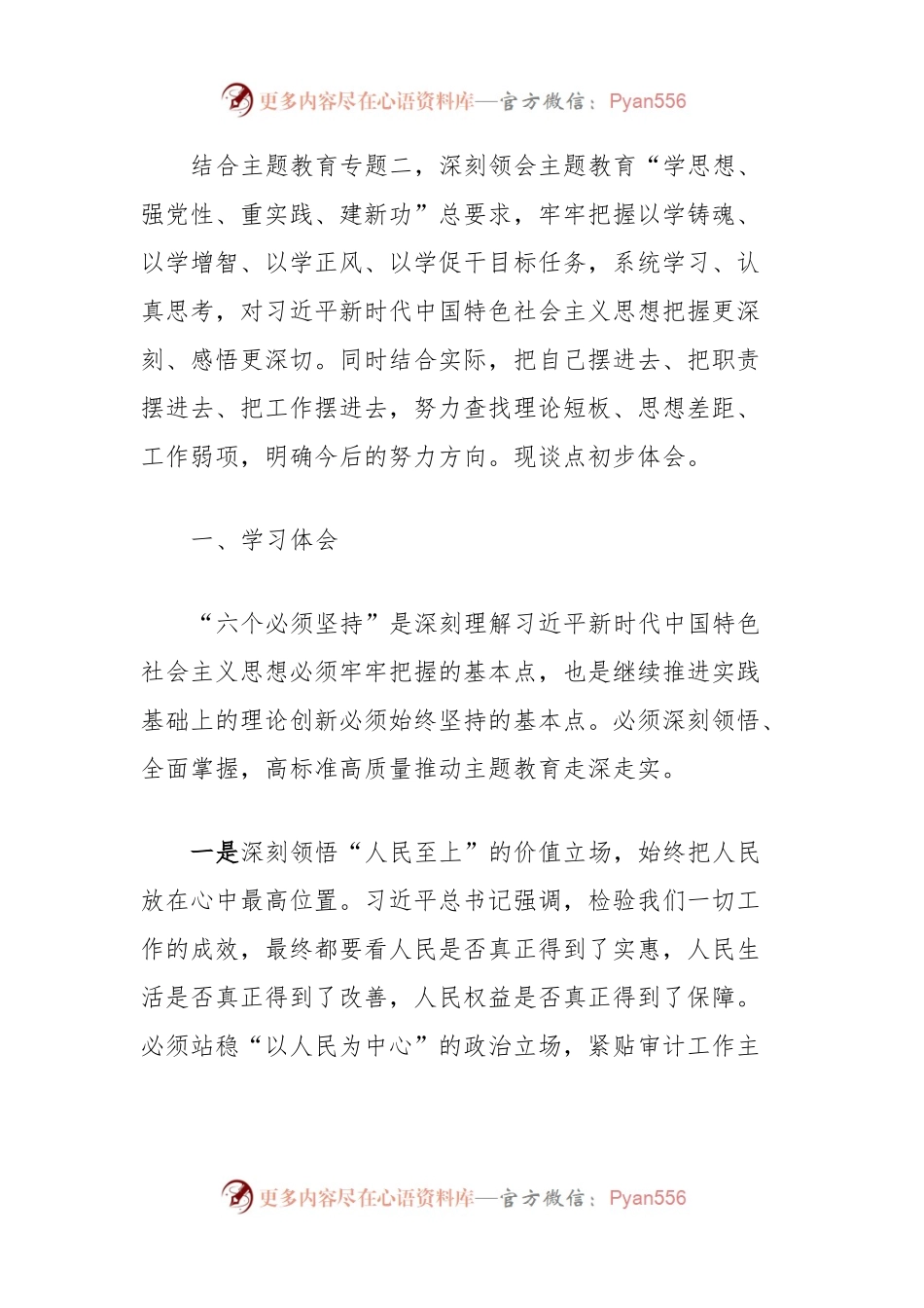 主题教育专题二：“六个坚持”研讨交流材料.docx_第2页