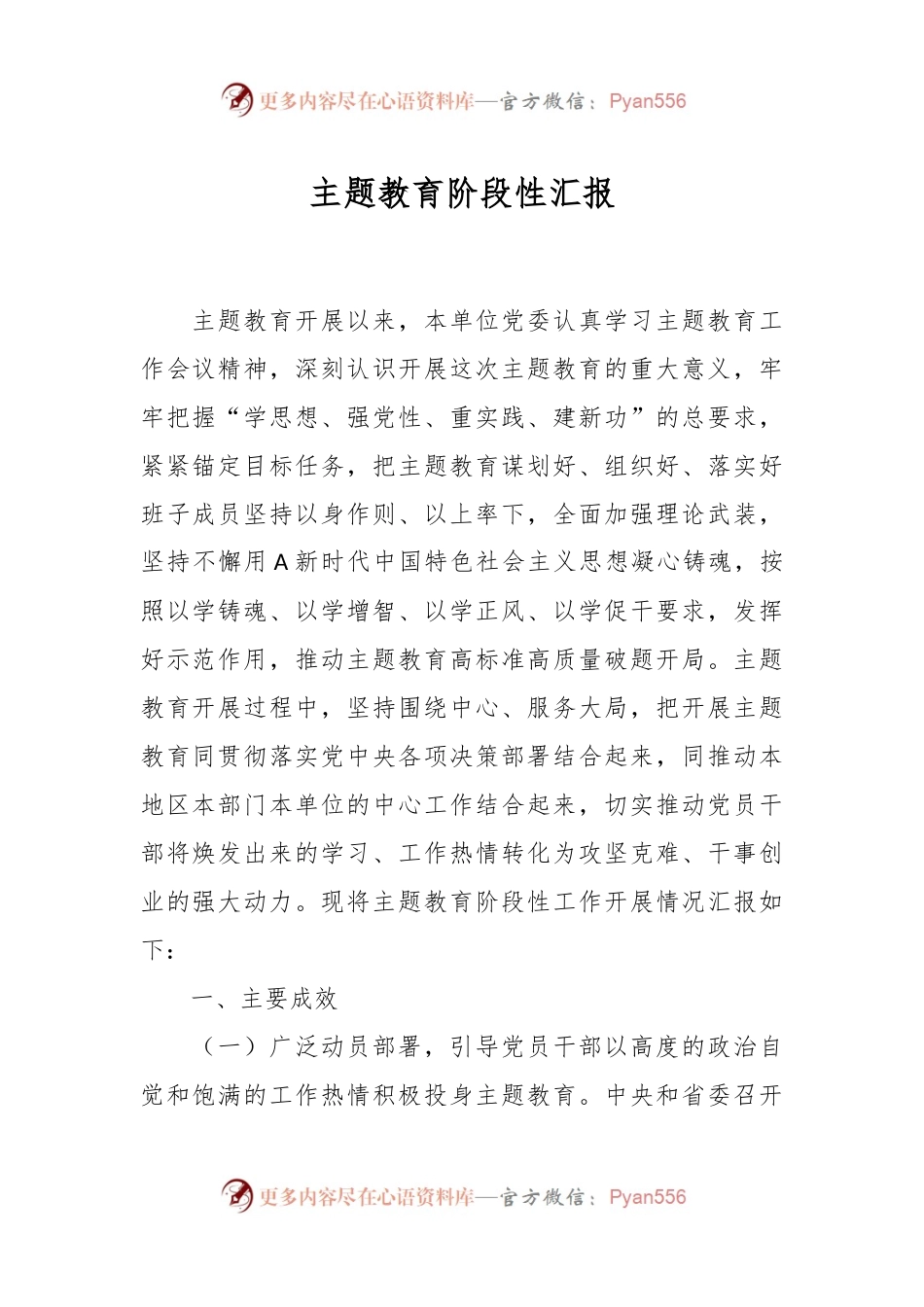 主题教育阶段性汇报.docx_第1页