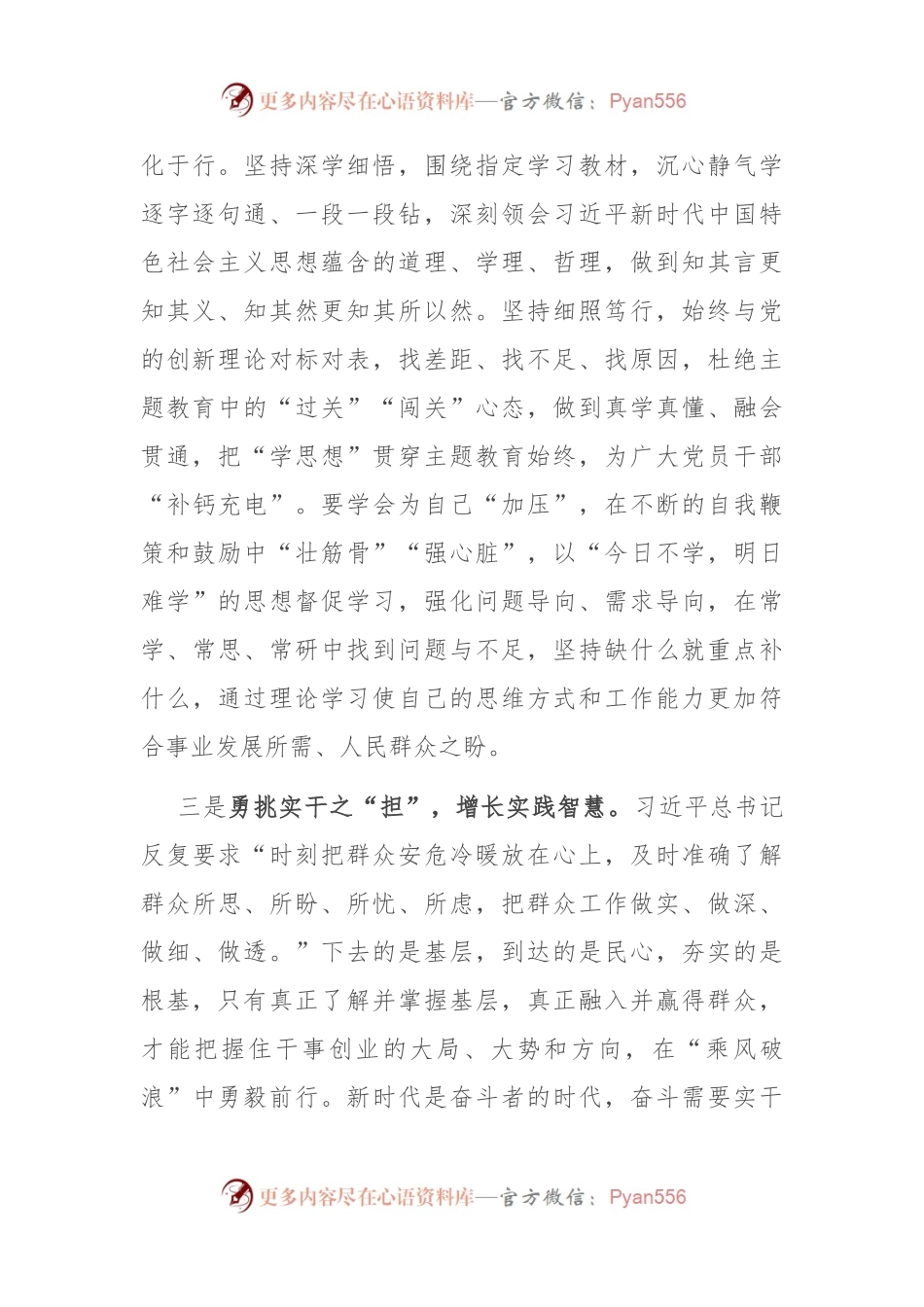 主题教育发言：把稳前行之“舵”，勇挑实干之“担”，勇挑实干之“担”.docx_第2页