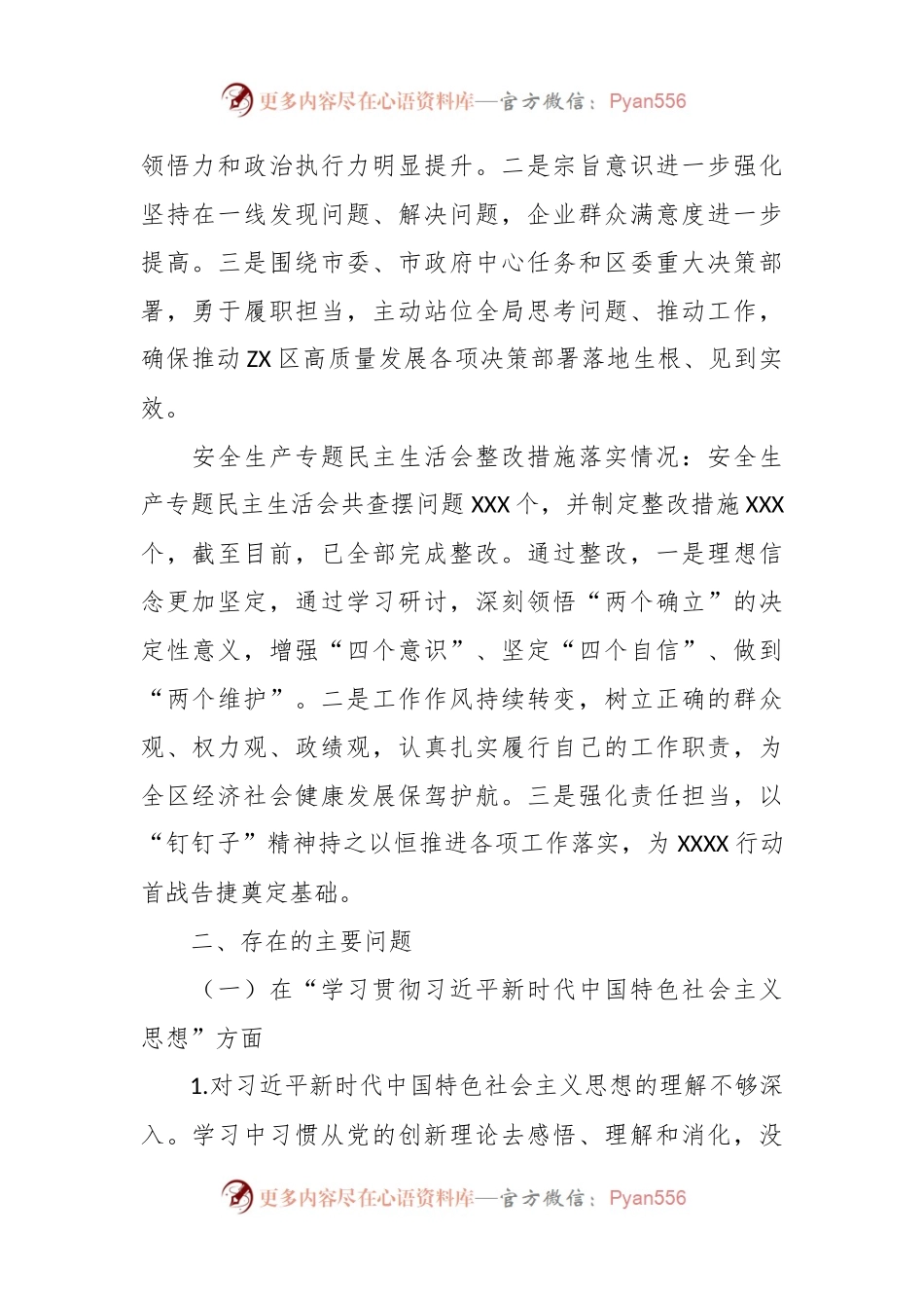 主题教育专题民主生活会发言稿提纲（上年度整改措施落实情况）.docx_第2页