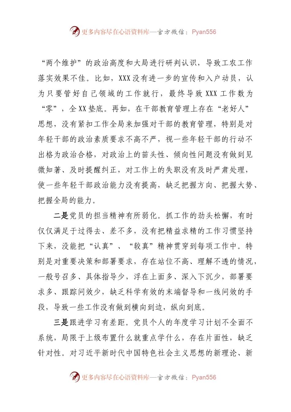 个人党支部书记2022年度组织生活会个人对照检查发言提纲.docx_第2页