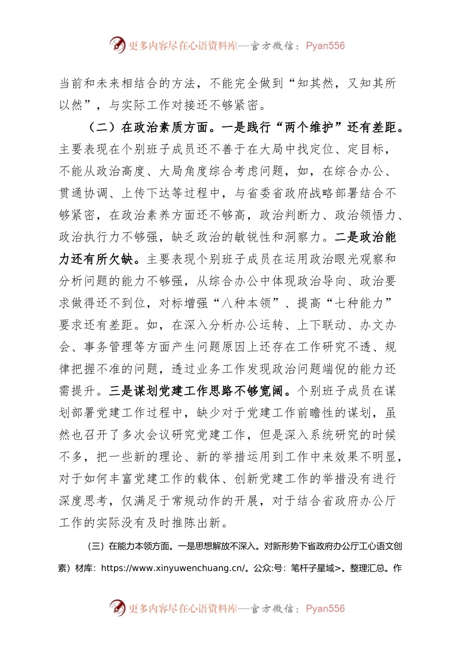 【班子对照检查】2023年主题教育民主生活会班子对照检查材料（检视剖析，发言提纲）.docx_第2页