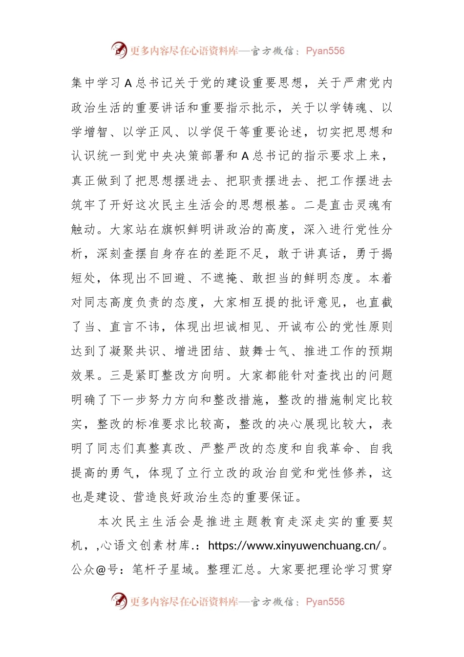 上级在指导某公司领导班子主题教育专题民主生活会时的点评讲话.docx_第2页