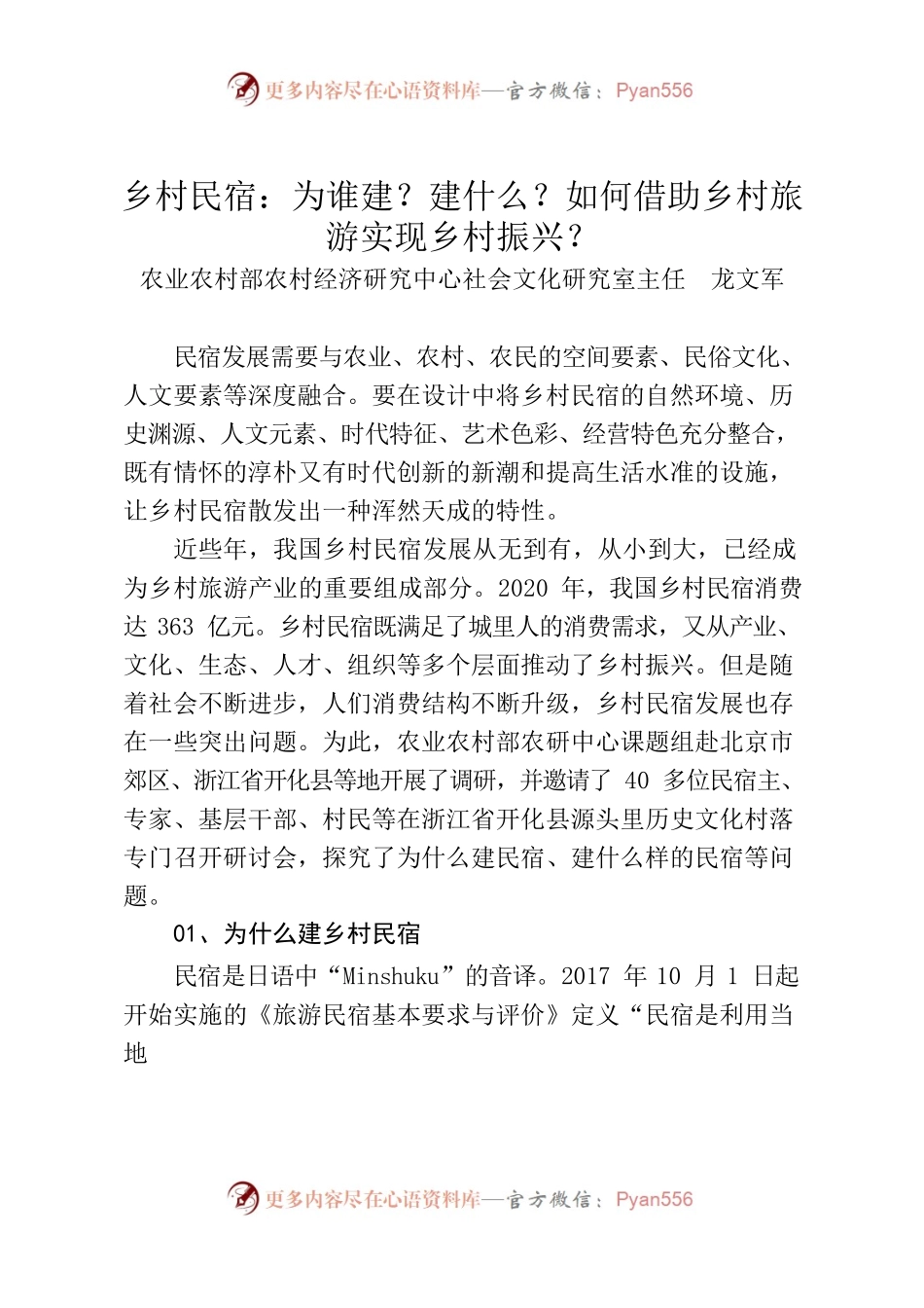 乡村民宿发展典型材料.docx_第1页