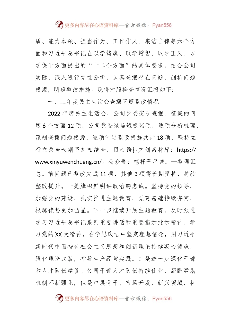 主题教育专题民主生活会领导班子对照检查材料（2）.docx_第2页