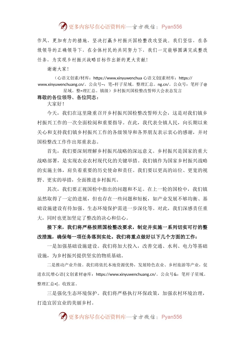 乡村振兴国检整改誓师大会表态发言.docx_第2页
