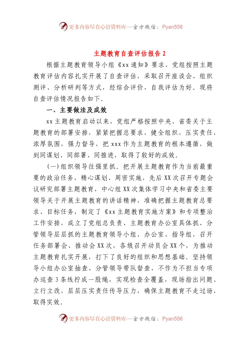 主题教育自查评估报告2.docx_第1页