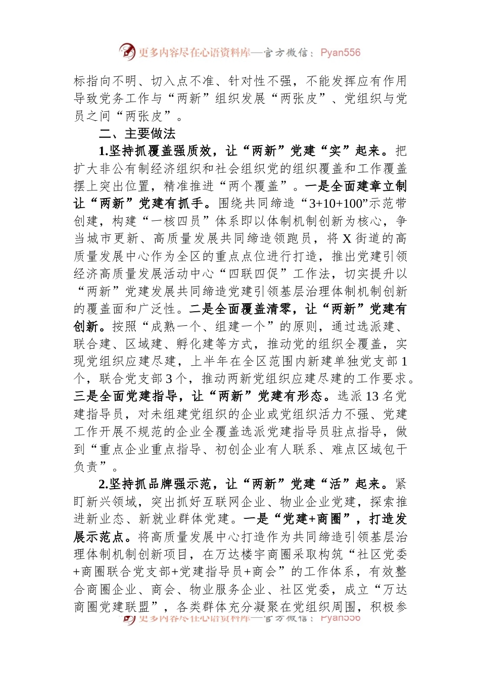 两新党建工作典型经验材料：示范引领促成长+以点带面同提升.docx_第2页