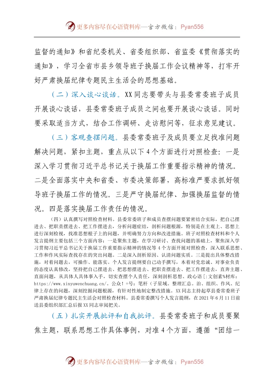 严肃换届纪律专题民主生活会工作方案.docx_第2页