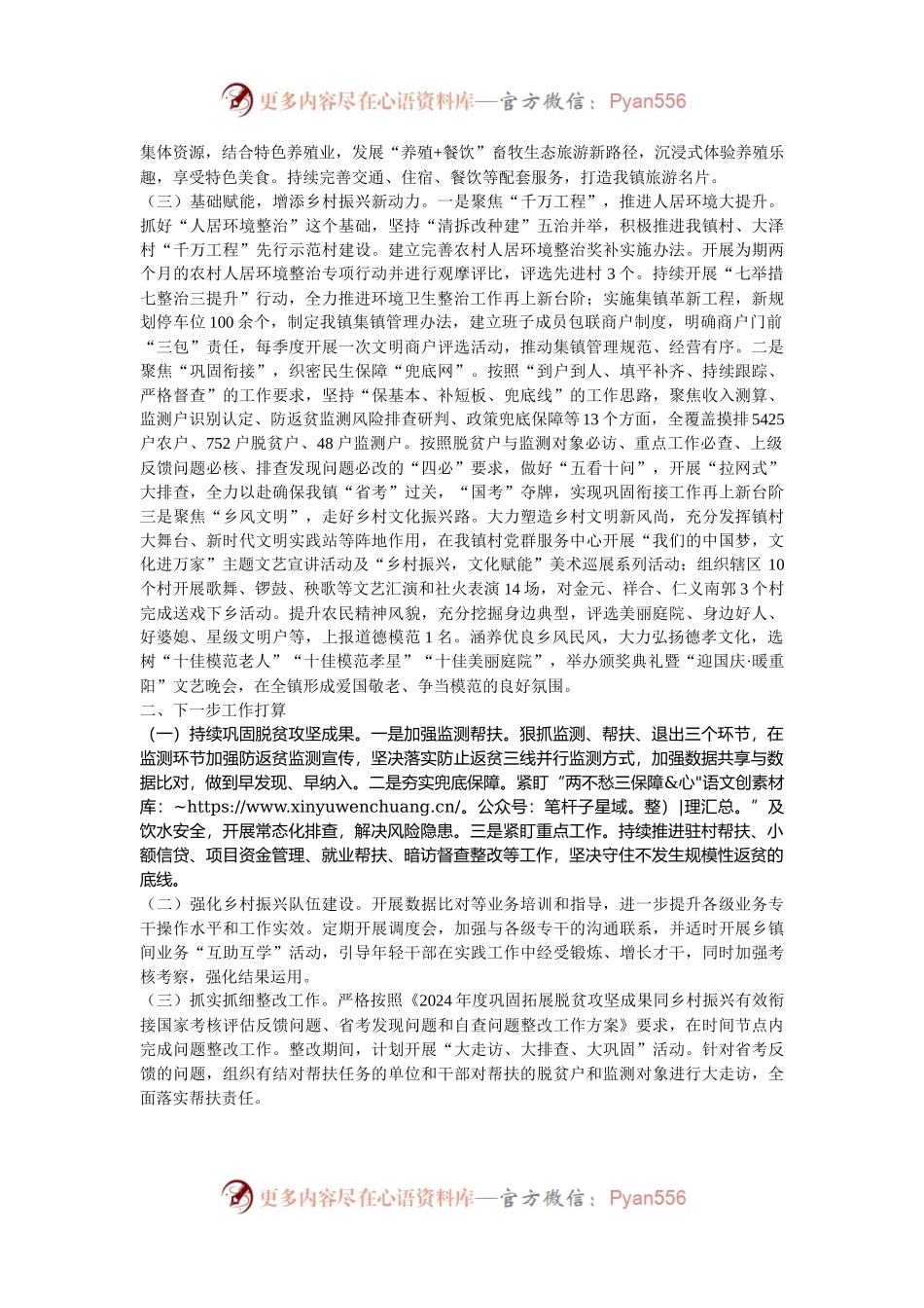 乡镇2024年度推动乡村全面振兴工作总结.docx_第2页