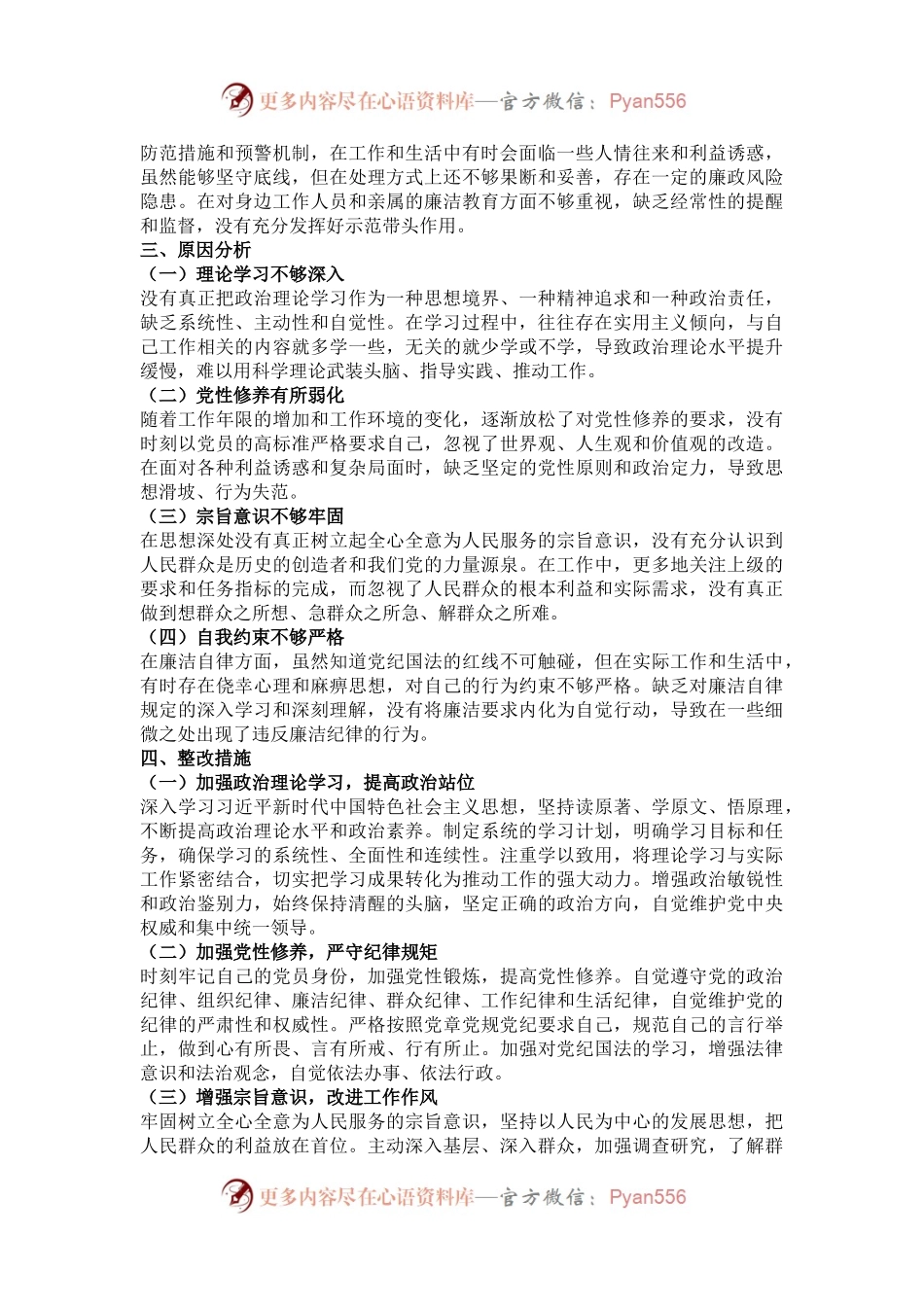 以案促改专题民主生活会发言.docx_第2页