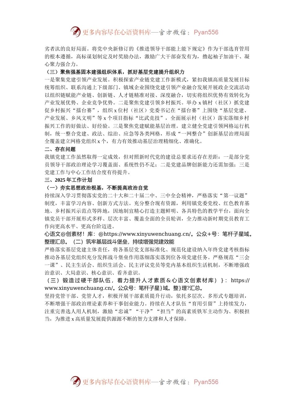 乡镇2024年党建工作总结和2025年工作计划.docx_第2页