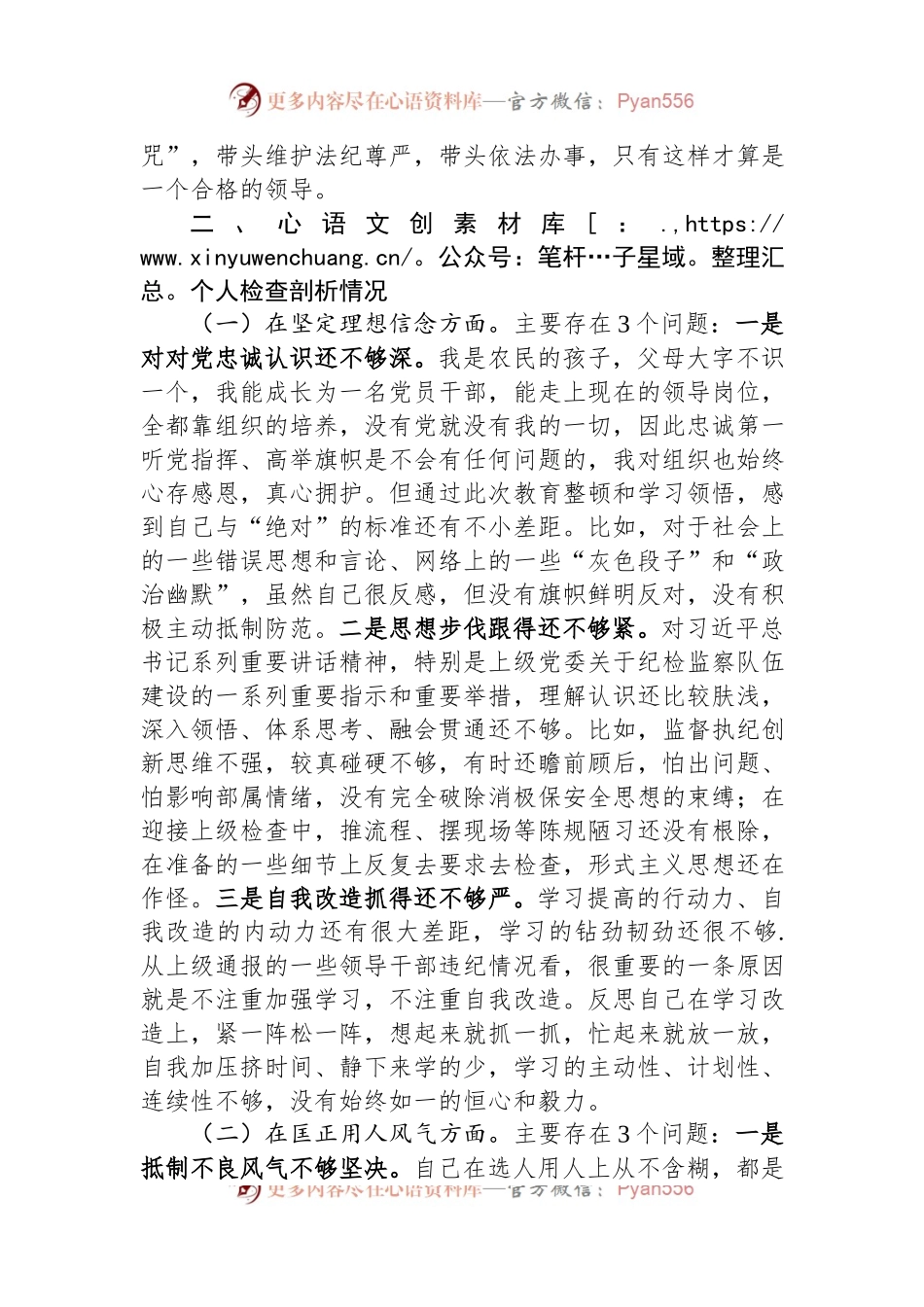 专题民主生活会对照检查.docx_第2页