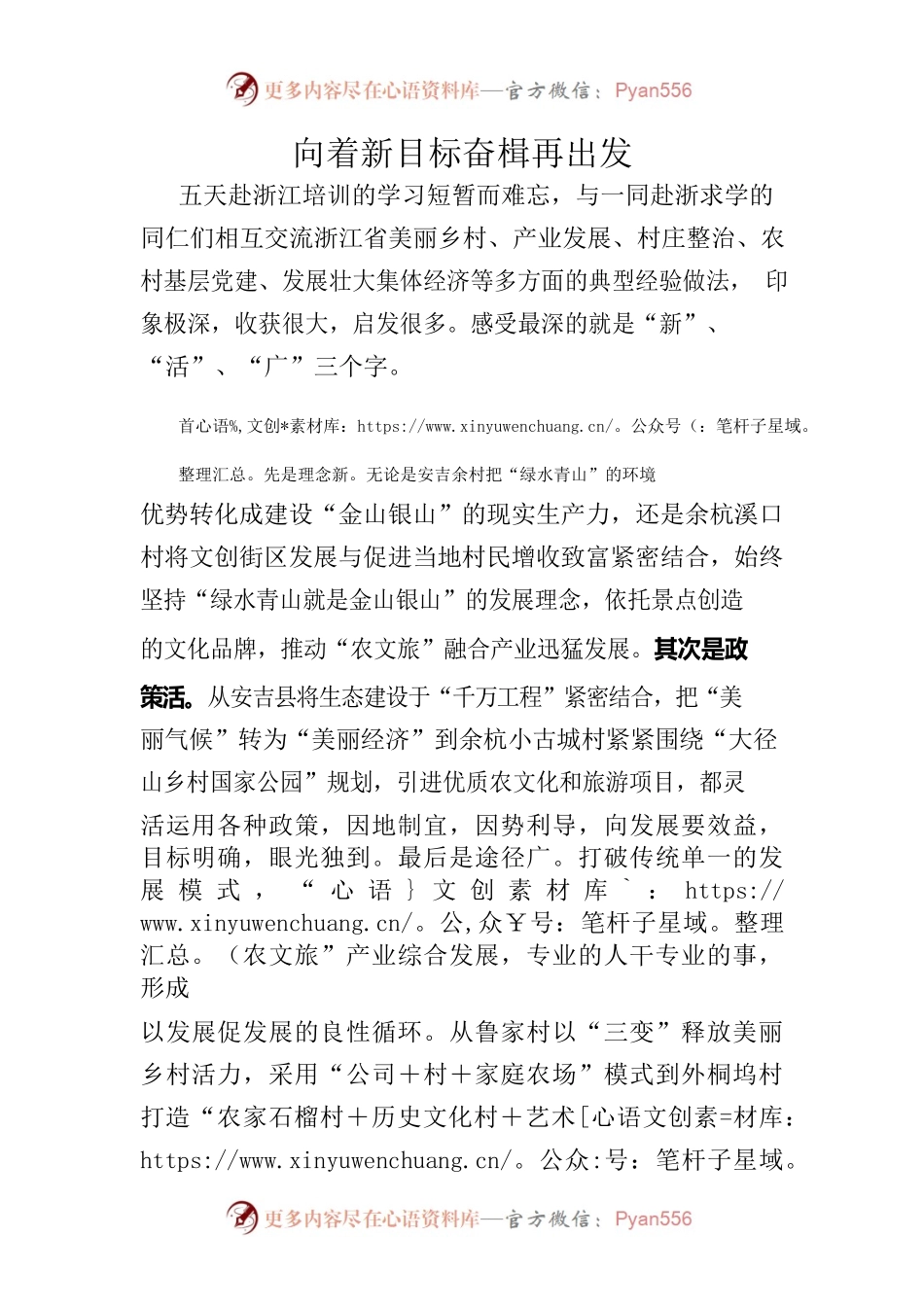 乡村振兴交流发言-向着新目标奋楫再出发.docx_第1页