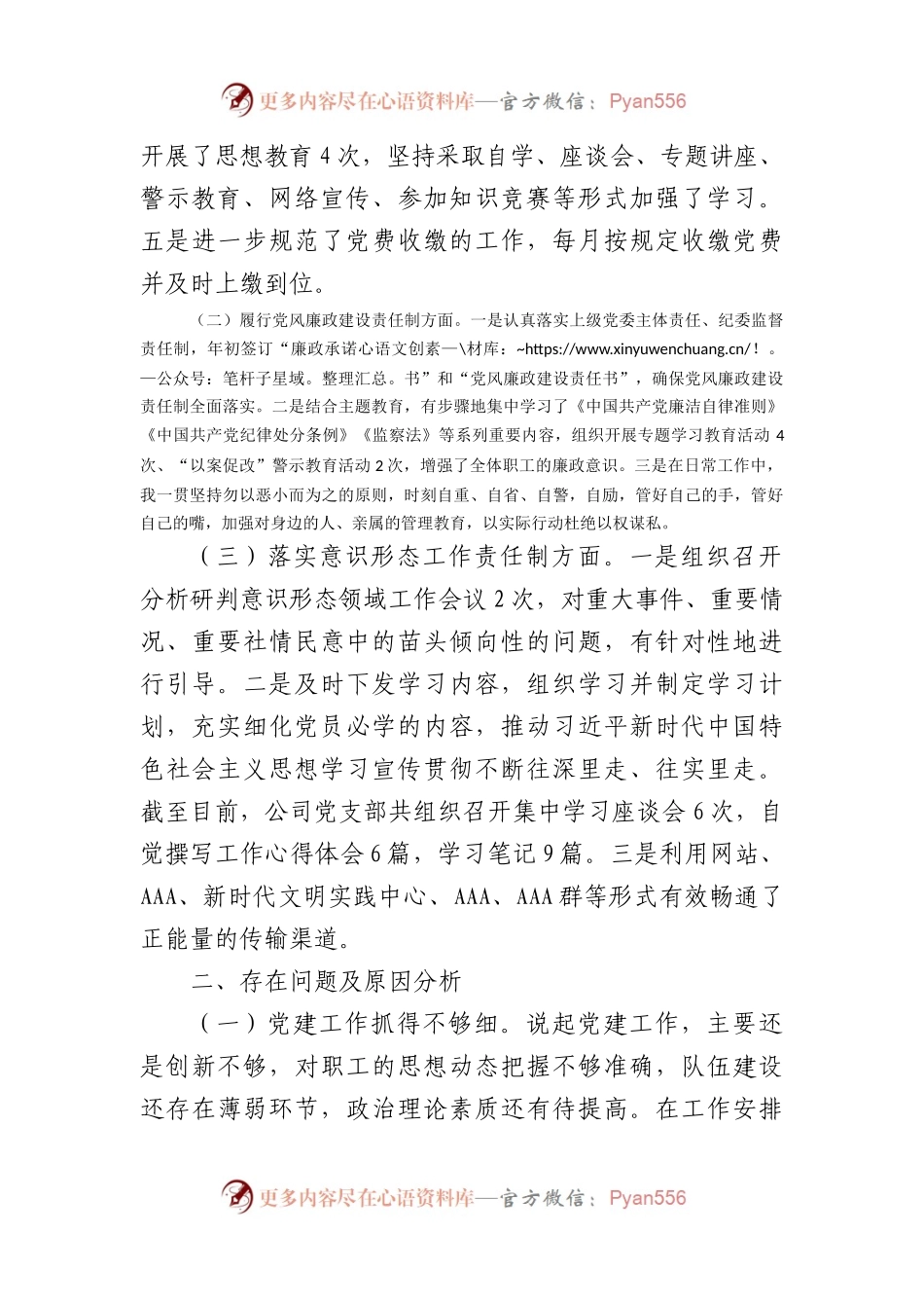 两新商贸有限公司党支部书记抓基层党建工作述职报告.docx_第2页