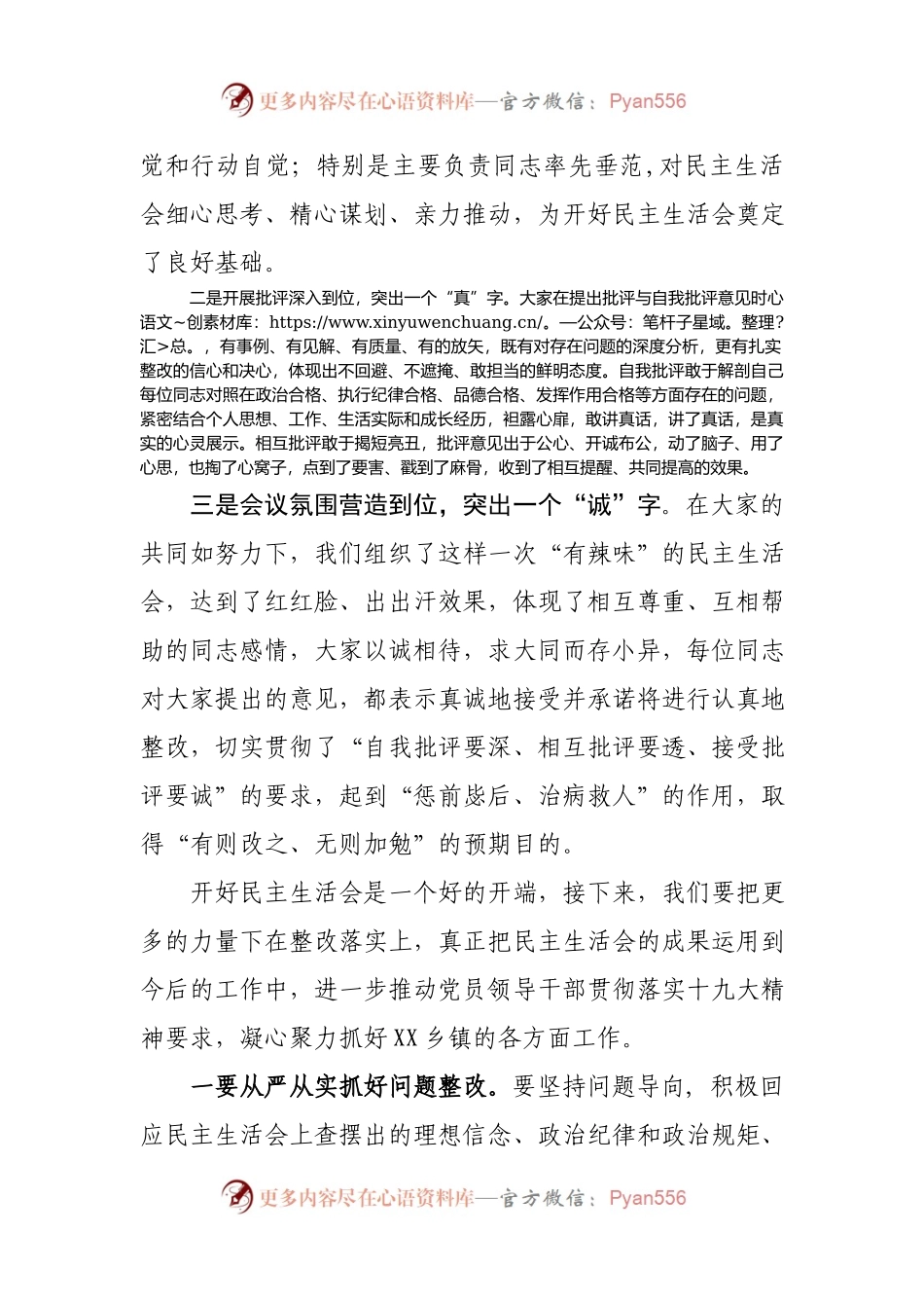 【每日范文-讲话】在民主生活会上的点评讲话.docx_第2页