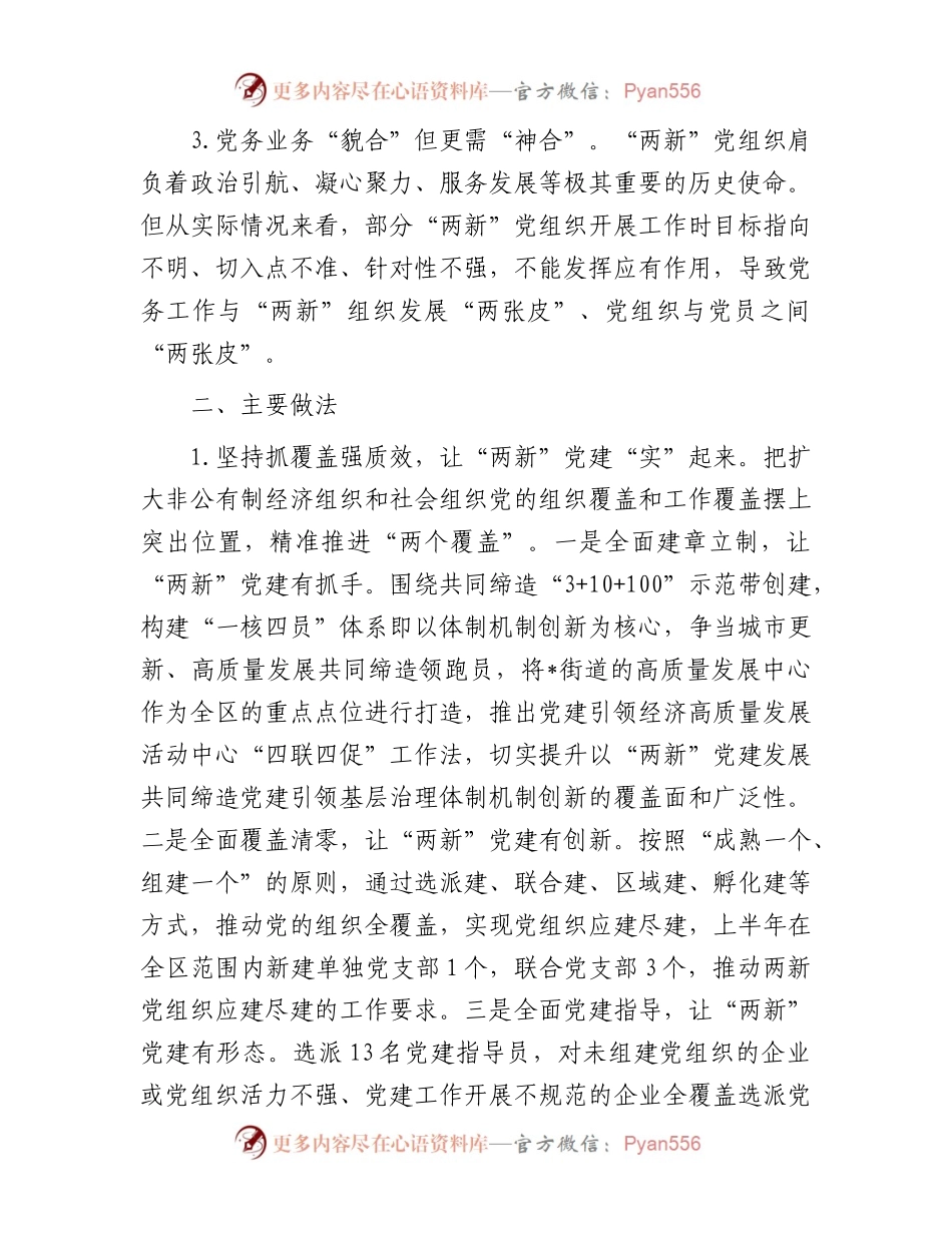 两新党建工作典型经验材料：示范引领促成长以点带面同提升.docx_第2页