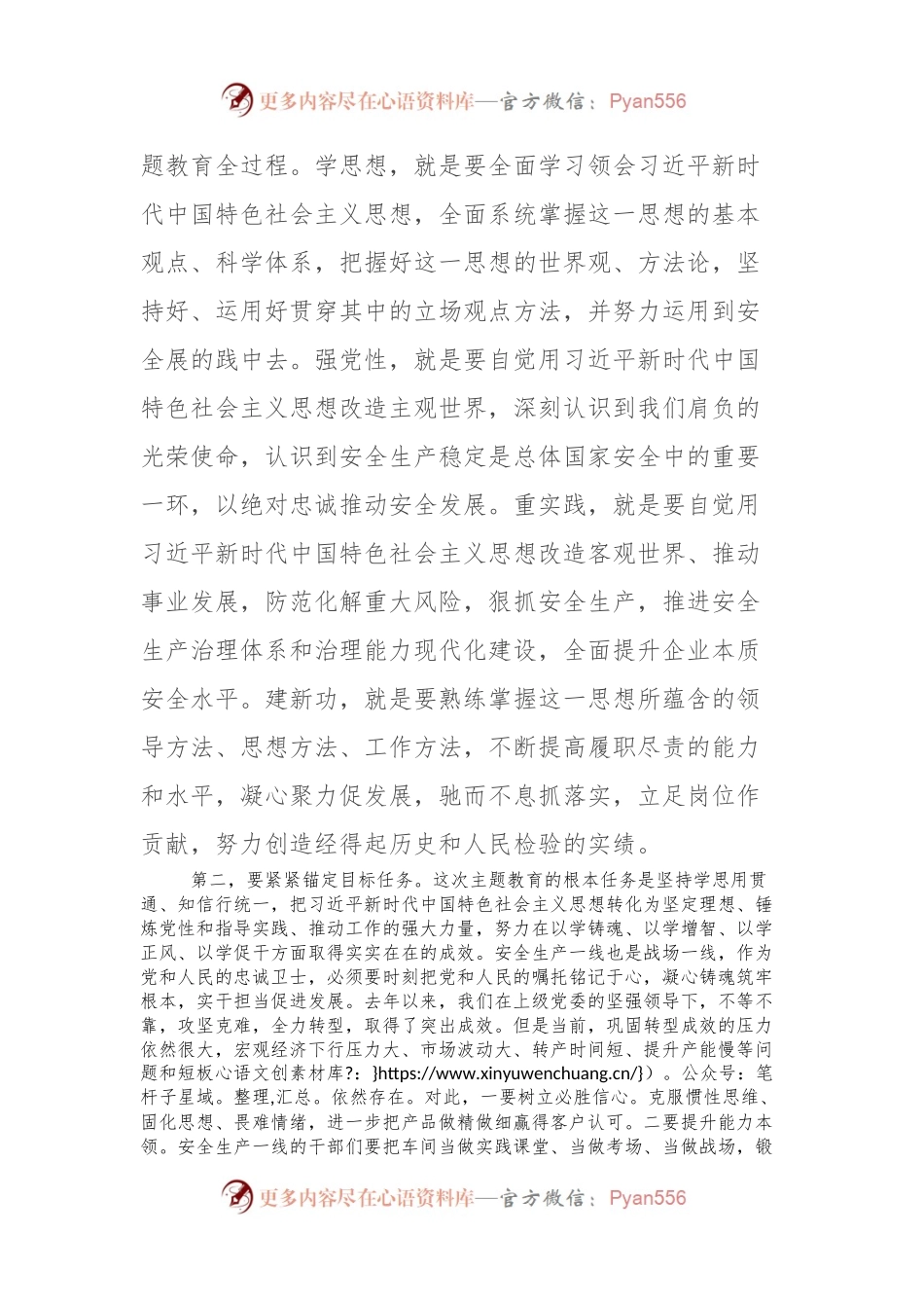 主题教育发言材料：坚定信念，守护安全，助力发展.docx_第2页