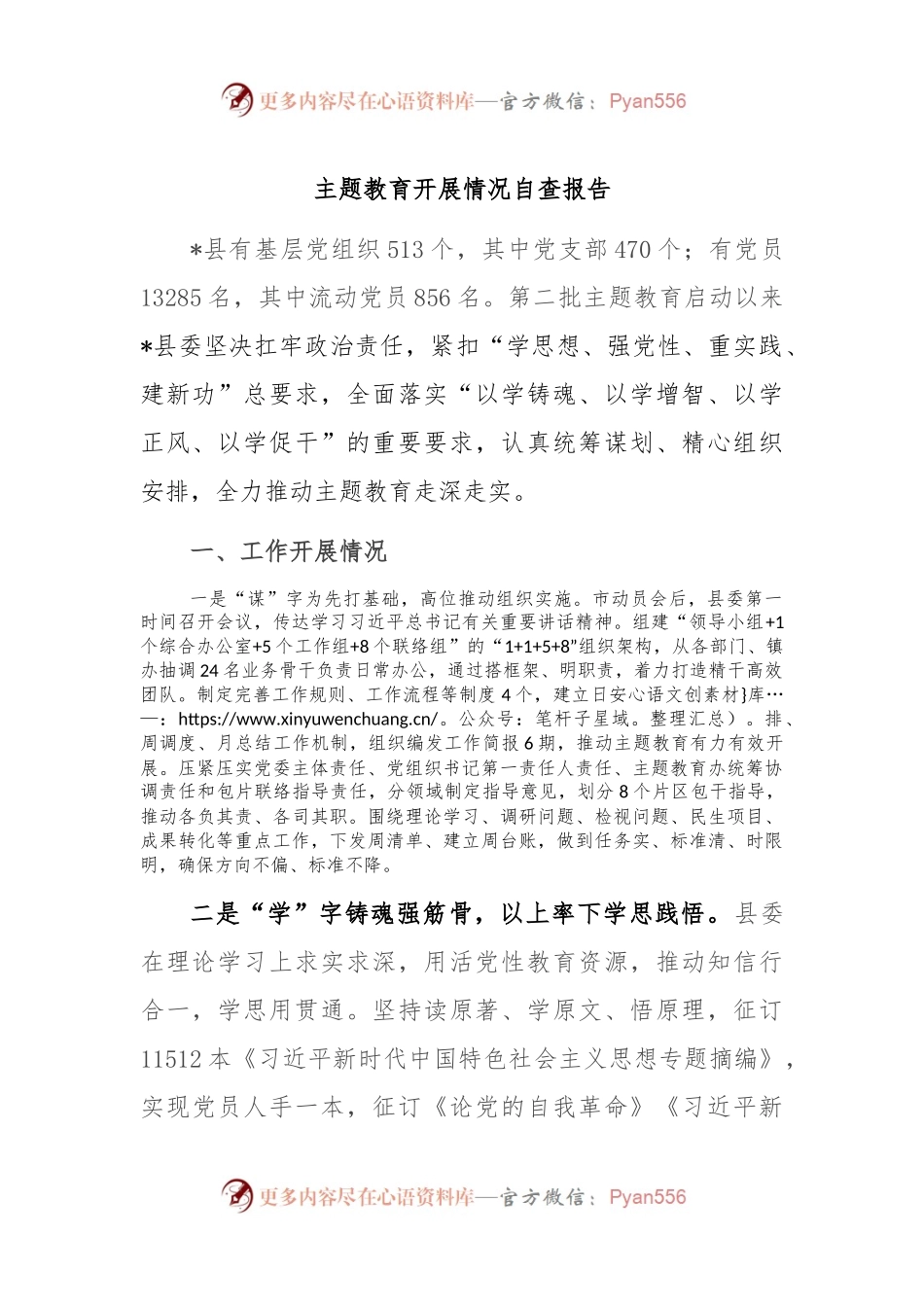 主题教育开展情况自查报告.docx_第1页