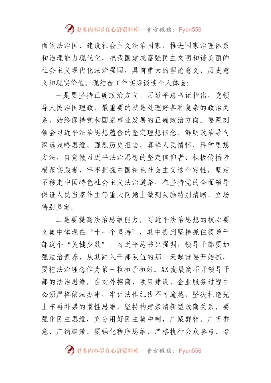 专题研讨交流会上的发言（法治思想专题.docx_第2页