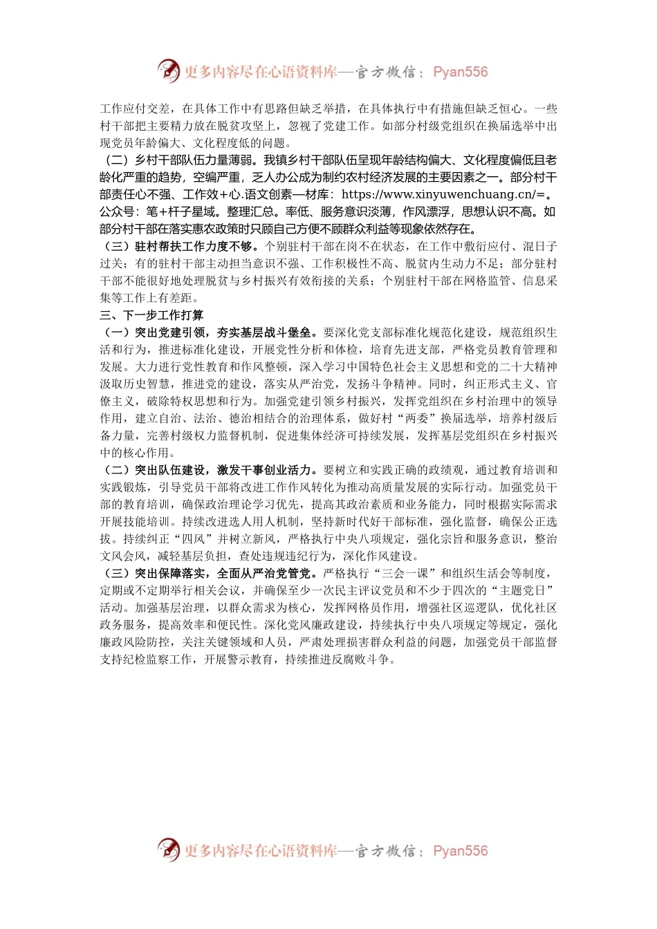 乡镇2024年第三季度组织工作情况总结.docx_第2页