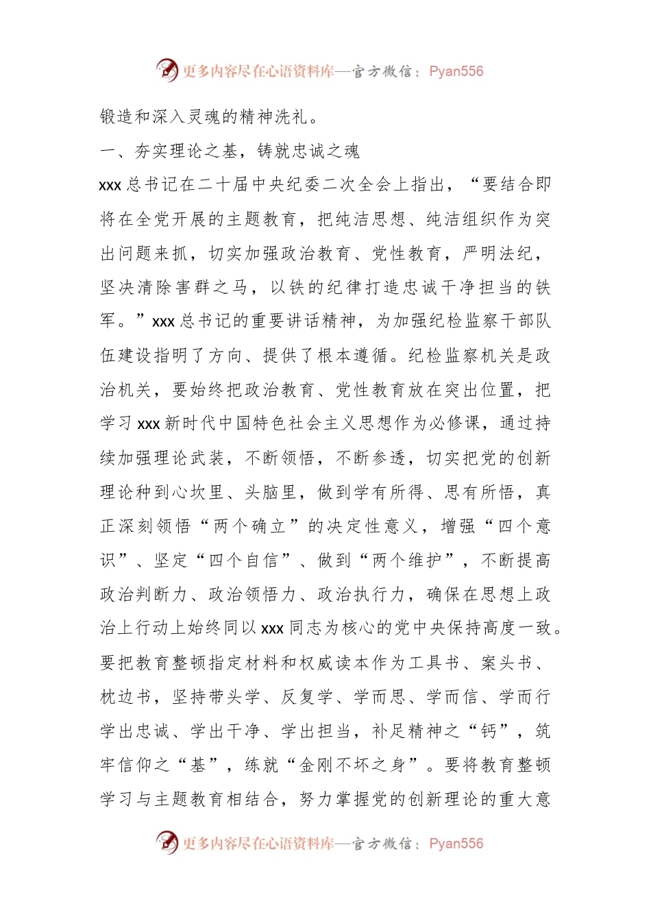 交流研讨提纲：扎实开展教育整顿 打造忠诚纯洁纪检铁军.docx_第2页