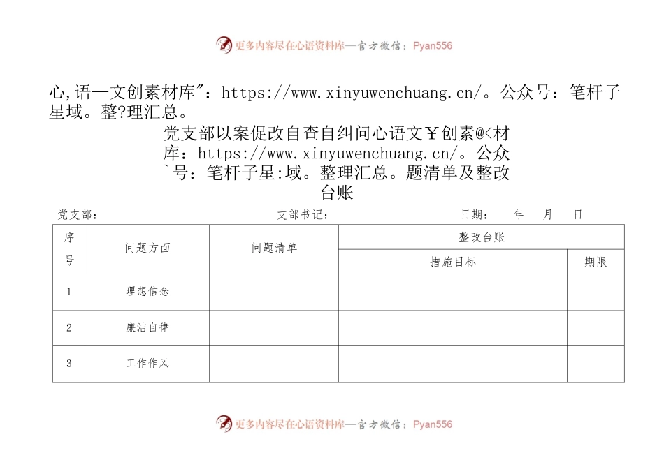 以案促改问题清单及整改台账.docx_第1页