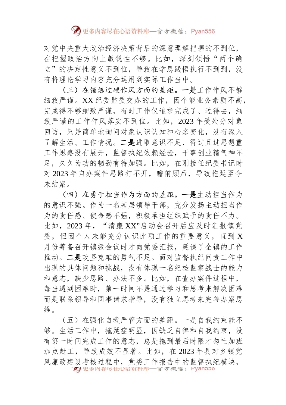 乡镇纪委书记主题教育暨教育整顿专题组织生活会发言提纲.docx_第2页