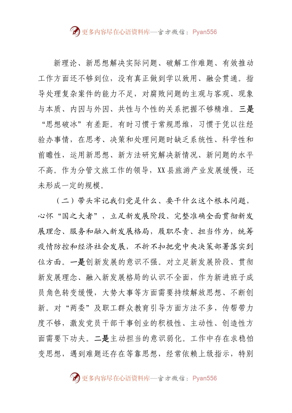 个人2022年度县委常委、纪委书记民主生活会个人对照发言材料.docx_第2页