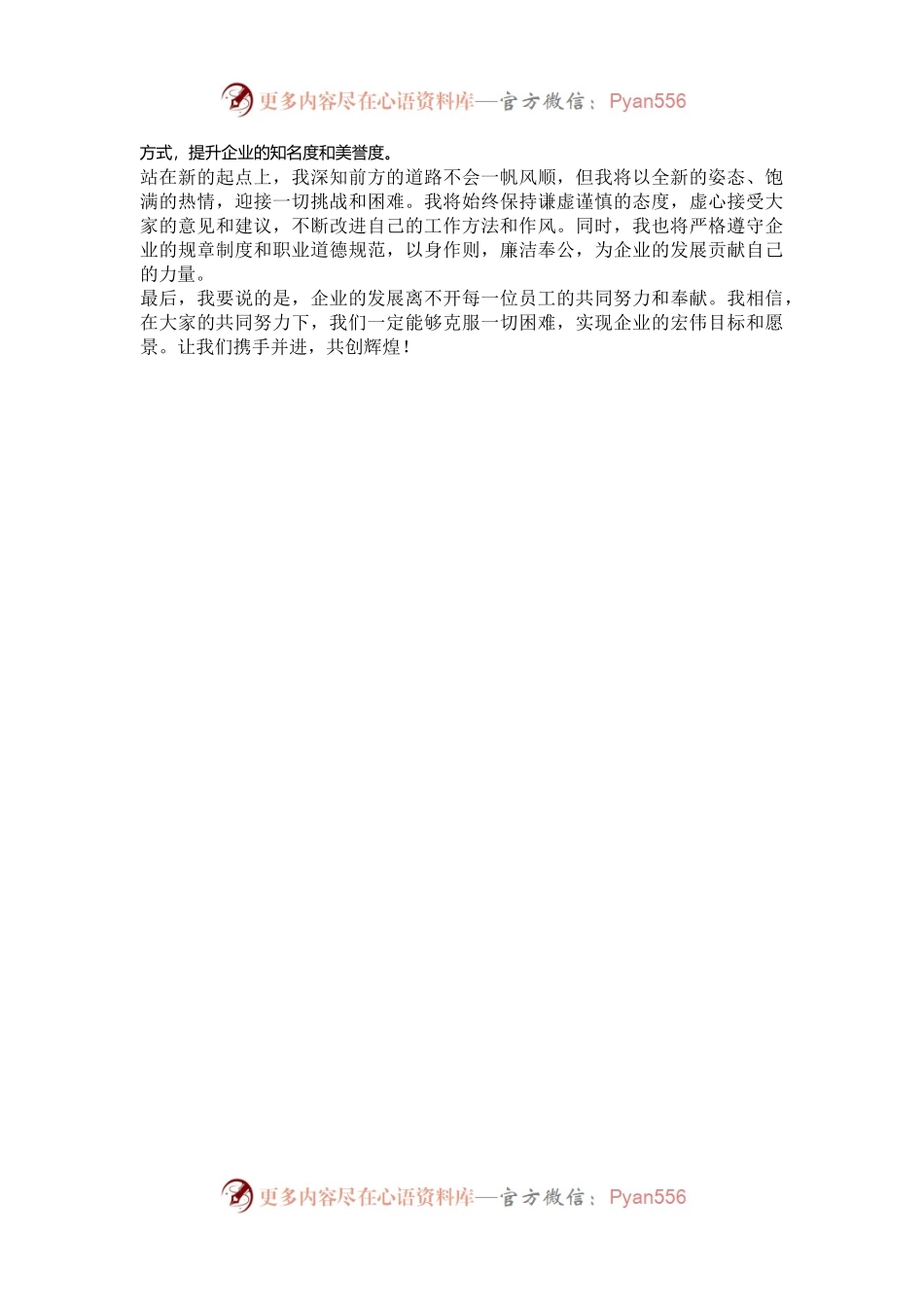 企业副总经理任职表态发言.docx_第2页